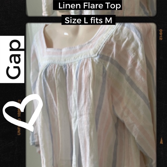 🌸3 for $30 GAP White Linen top women Summer Blouse - Picture 16 of 16